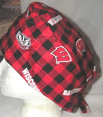 Wisconsin Plaid Scrub